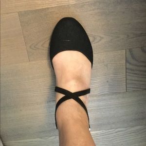 Velvety suede wedge heels